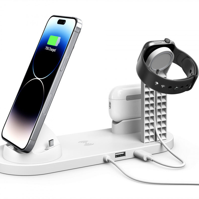 4-in-1 mobile phone wireless charging stand for mobile phone headset watch iwatch stand wireless charging