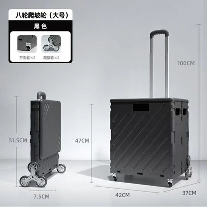 Household lightweight shopping cart, grocery cart, all trolley, trolley, driver's cart, all trailer, a perfect tool for setting up a stall and picking up parcels