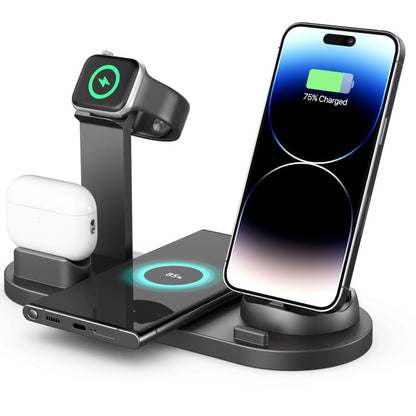 4-in-1 mobile phone wireless charging stand for mobile phone headset watch iwatch stand wireless charging