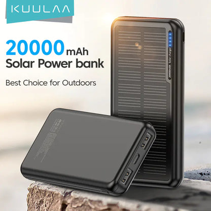 KUULAA 20000mAh Solar Power Bank with Fast Charging