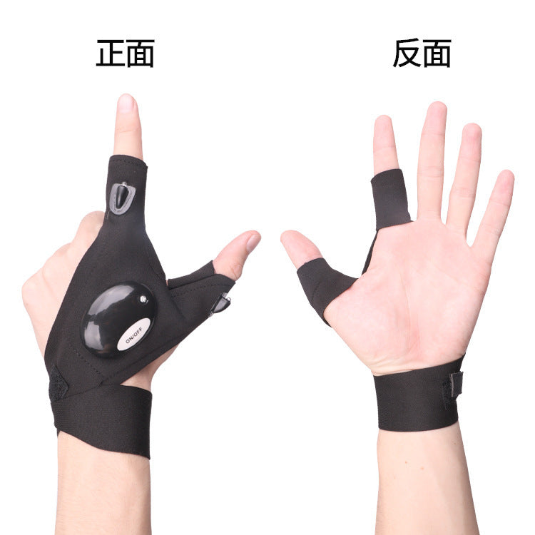 led flashlight Light fishing gloves Emergency repair night fishing lighting gloves finger light gloves