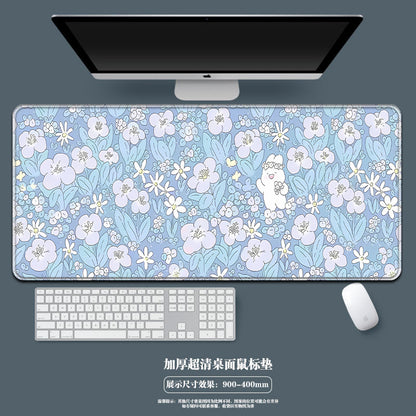 Mouse pad with a huge and cute cartoon flower, laptop keyboard pad, office and study keyboard pad