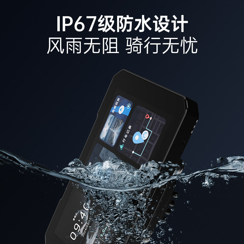 Dual-lens tire pressure recorder, in-car system screen projection gation