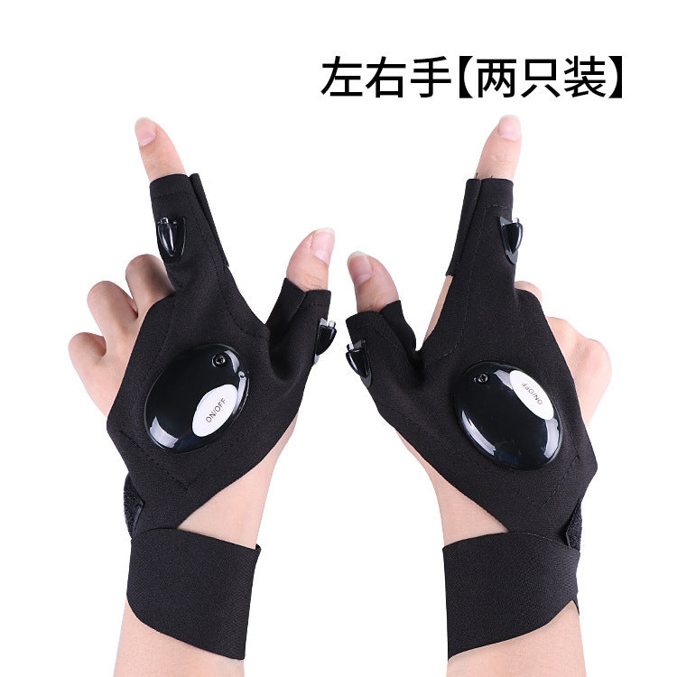 led flashlight Light fishing gloves Emergency repair night fishing lighting gloves finger light gloves