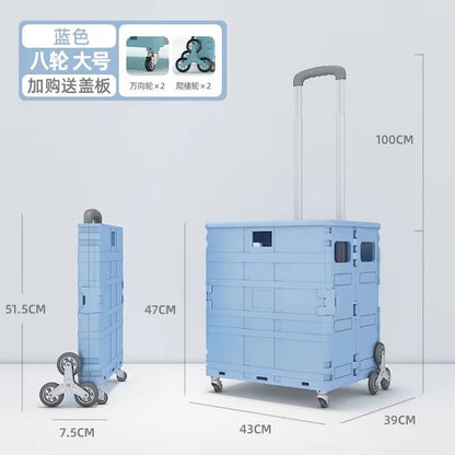 Household lightweight shopping cart, grocery cart, all trolley, trolley, driver's cart, all trailer, a perfect tool for setting up a stall and picking up parcels