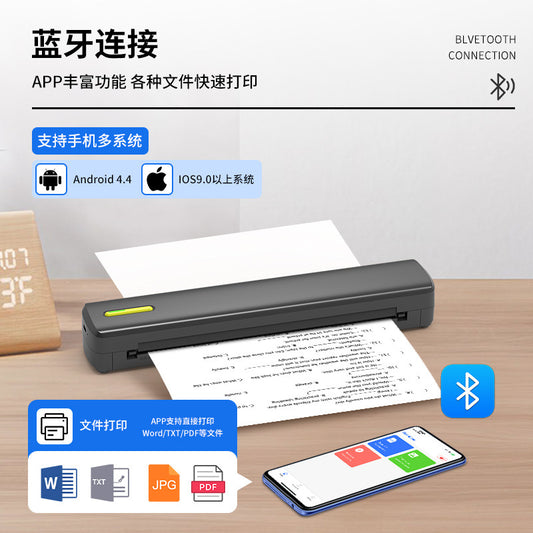 Mini thermal printer wirelessly can be connected to a mobile phone for printing. tattoo printer A4 tattoo printer