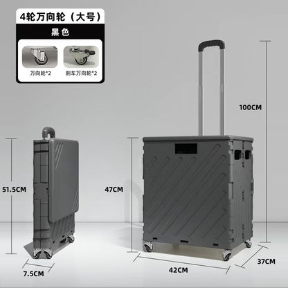 Household lightweight shopping cart, grocery cart, all trolley, trolley, driver's cart, all trailer, a perfect tool for setting up a stall and picking up parcels