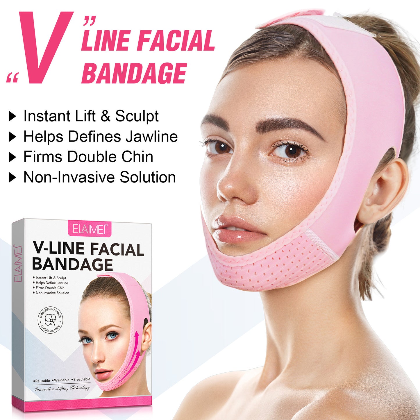 ELAIMEI V face , facial drooping, lifting, firming, double chin, masseter muscle shaping, jaw line