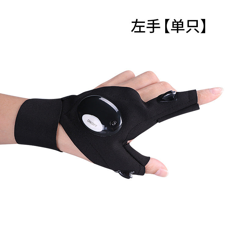 led flashlight Light fishing gloves Emergency repair night fishing lighting gloves finger light gloves