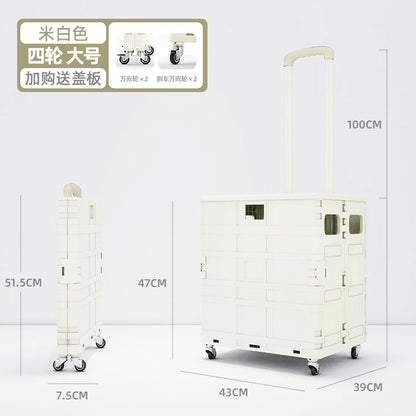 Household lightweight shopping cart, grocery cart, all trolley, trolley, driver's cart, all trailer, a perfect tool for setting up a stall and picking up parcels