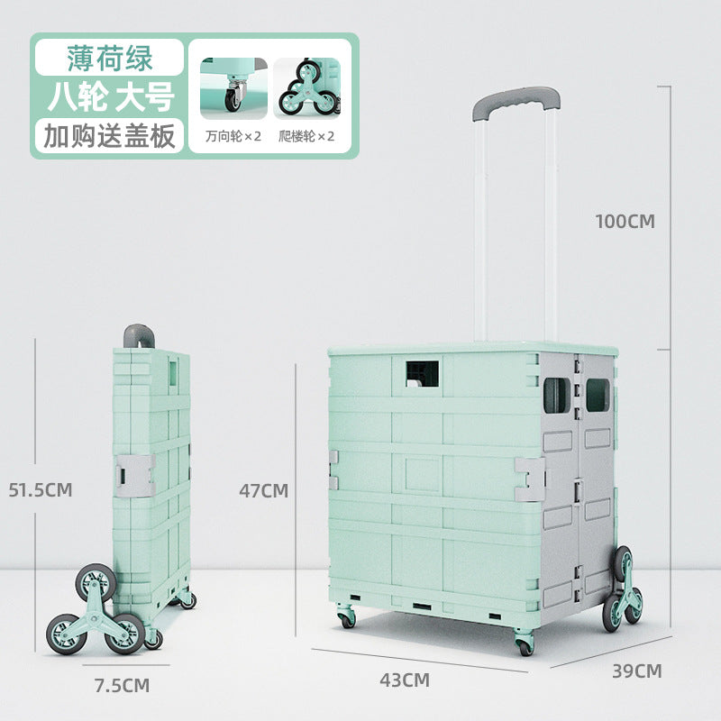 Household lightweight shopping cart, grocery cart, all trolley, trolley, driver's cart, all trailer, a perfect tool for setting up a stall and picking up parcels