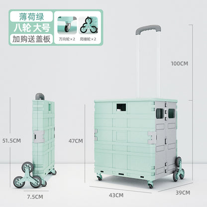 Household lightweight shopping cart, grocery cart, all trolley, trolley, driver's cart, all trailer, a perfect tool for setting up a stall and picking up parcels