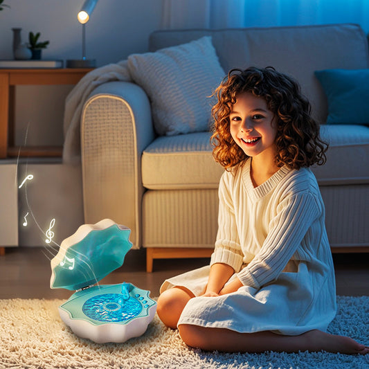 Shell lamp, corrugated Northern light projection lamp, bedroom starry sky projection atmosphere lamp, multi-functional shell lamp