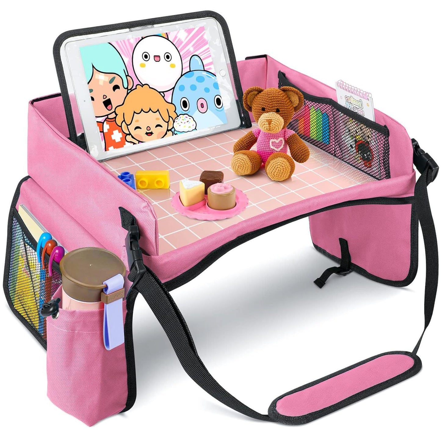 Travel car children's tray storage bag Car seat storage tray children's toy tray