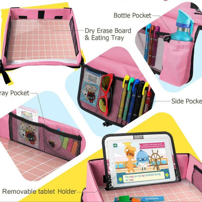 Travel car children's tray storage bag Car seat storage tray children's toy tray