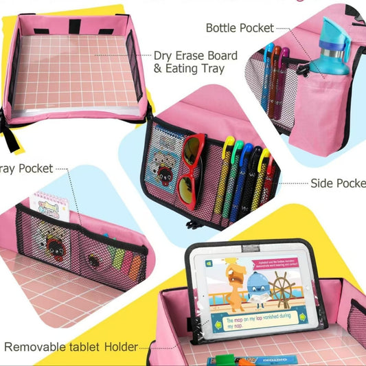 Travel car children's tray storage bag Car seat storage tray children's toy tray