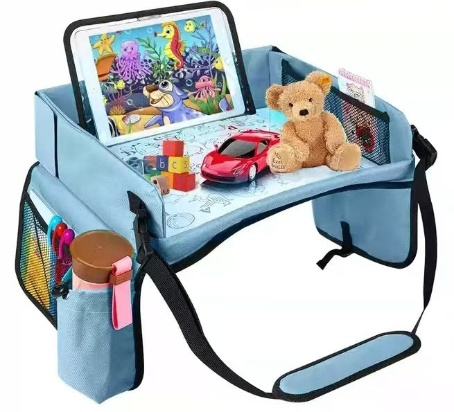 Travel car children's tray storage bag Car seat storage tray children's toy tray