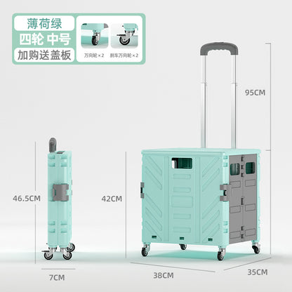 Household lightweight shopping cart, grocery cart, all trolley, trolley, driver's cart, all trailer, a perfect tool for setting up a stall and picking up parcels