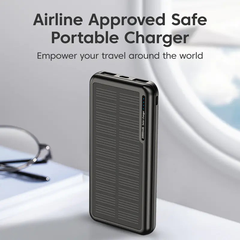 KUULAA 20000mAh Solar Power Bank with Fast Charging