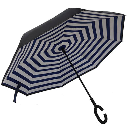 Creative Double Layer Inverted Umbrella with C-Handle