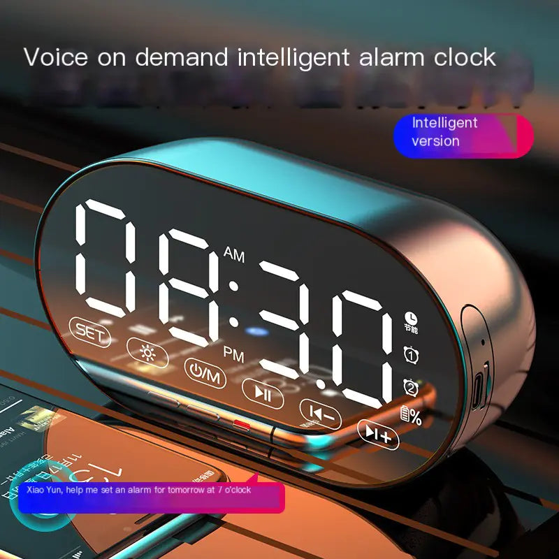 AI Bluetooth Speaker Alarm Clock - Multifunctional Sound