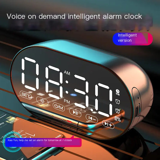 AI Bluetooth Speaker Alarm Clock - Multifunctional Sound
