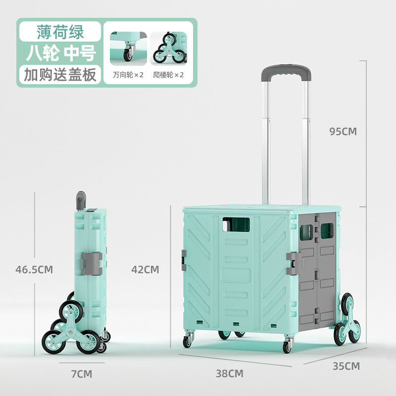 Household lightweight shopping cart, grocery cart, all trolley, trolley, driver's cart, all trailer, a perfect tool for setting up a stall and picking up parcels