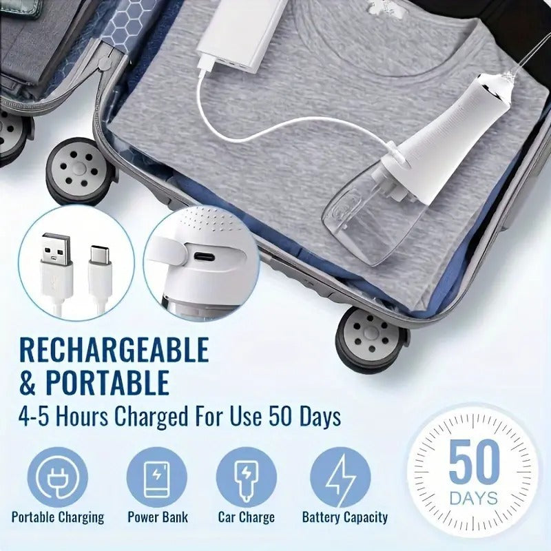 Portable household electric water sprayer, dental wire cleaner and oral care cleaner