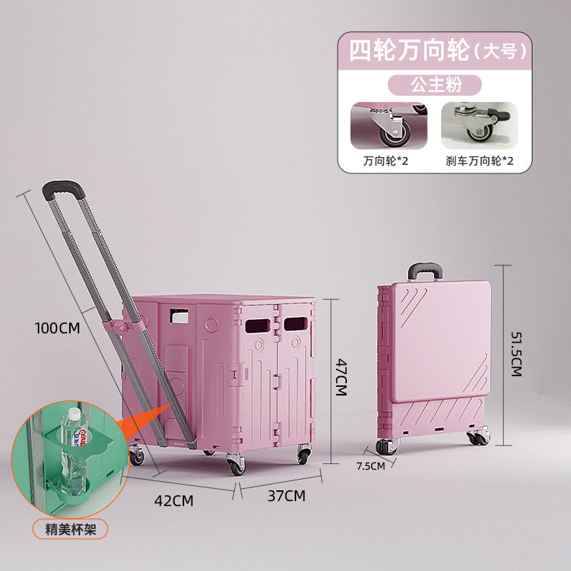 Household lightweight shopping cart, grocery cart, all trolley, trolley, driver's cart, all trailer, a perfect tool for setting up a stall and picking up parcels