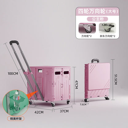 Household lightweight shopping cart, grocery cart, all trolley, trolley, driver's cart, all trailer, a perfect tool for setting up a stall and picking up parcels