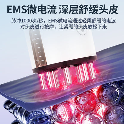 Home new electric head massage comb, vibrating liquid guiding hair growth Mino scalp medicine comb, red light scalp medicine applicator