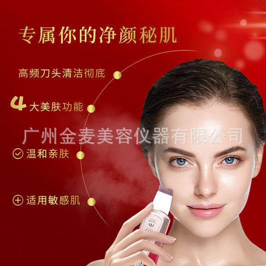Ultrasonic skin remover, microcurrent household blackhead remover, hair hole cleaning, ion pore cleaner