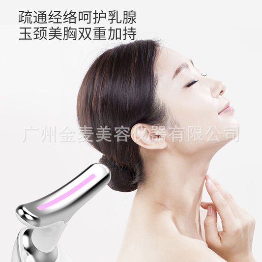 The neck beauty device, a vibration heat compress, is a V-face wonder, a photorejuvenation device for portable neck beauty