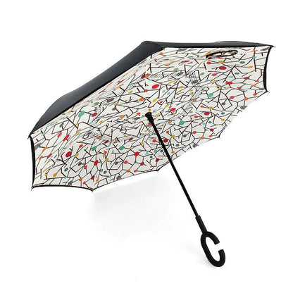 Creative Double Layer Inverted Umbrella with C-Handle