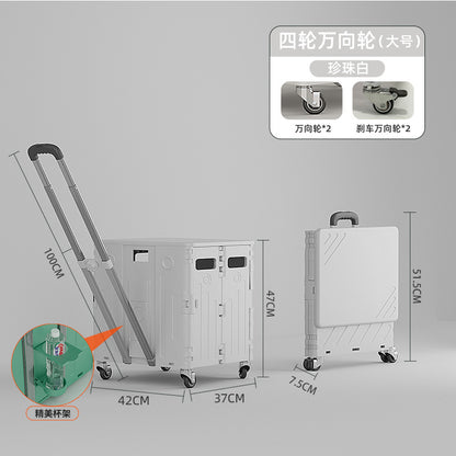 Household lightweight shopping cart, grocery cart, all trolley, trolley, driver's cart, all trailer, a perfect tool for setting up a stall and picking up parcels