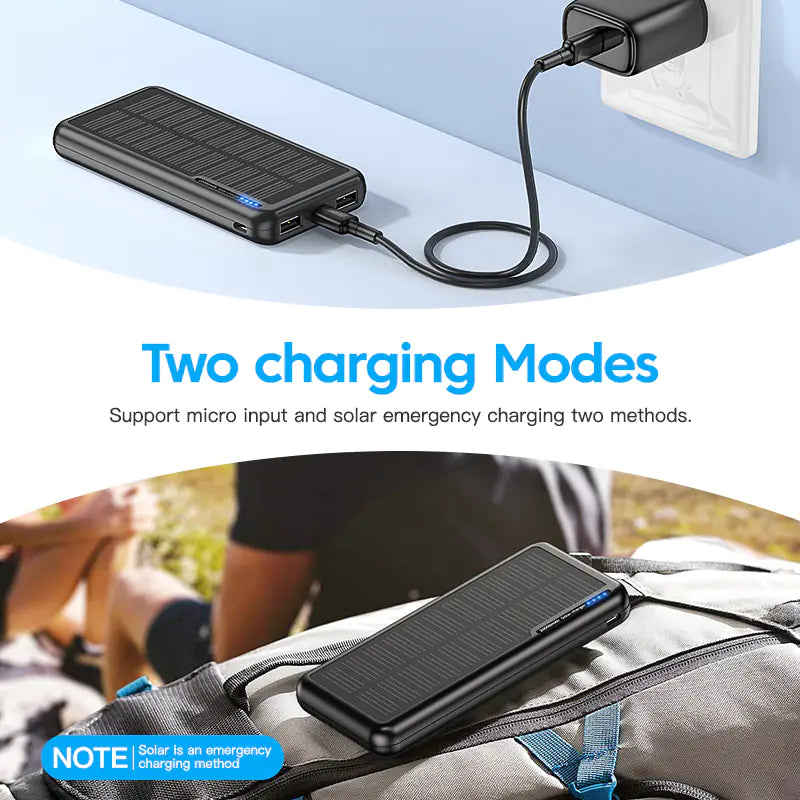 KUULAA 20000mAh Solar Power Bank with Fast Charging
