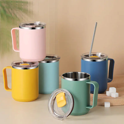 304 Stainless Steel Insulated Mug with Handle for Office