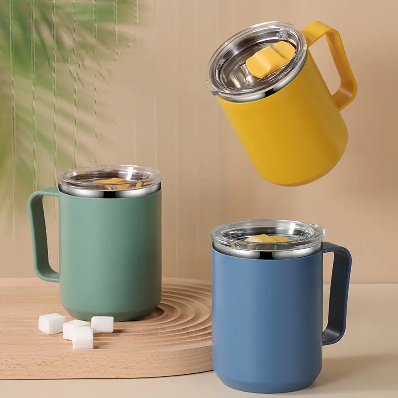 304 Stainless Steel Insulated Mug with Handle for Office